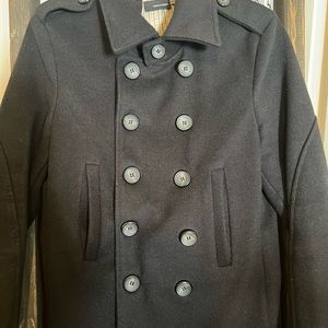 DSQUARED2 women’s black double breasted wool coat sz 48